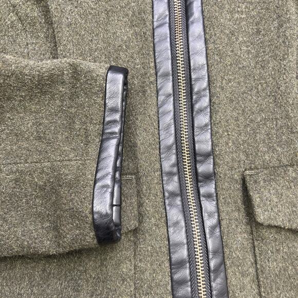 The Limited Wool Blend Cropped Moto Blazer Jacket Large Classic Forest Fairy - Picture 4 of 15